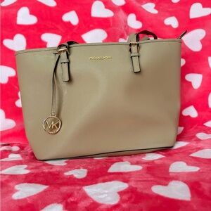 Michael Kors Beige Tote Bag
